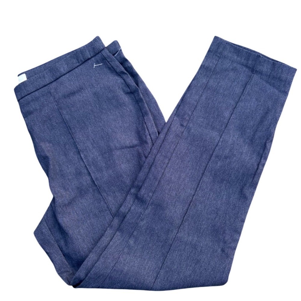 Haver + Blair London Blue Marl Slim Tailored Trousers High Rise Pants Womens M
